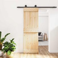 Slankios durys Natūrali ir juoda 70 x 210 cm