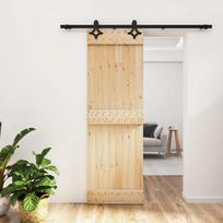 Slankios durys Natūrali ir juoda 70 x 210 cm