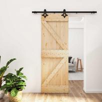 Slankios durys Natūrali ir juoda 70 x 210 cm