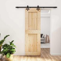 Slankios durys Natūrali ir juoda 70 x 210 cm