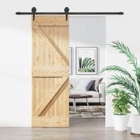 Slankios durys Natūrali ir juoda 70 x 210 cm