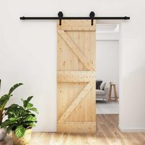 Slankios durys Natūrali ir juoda 70 x 210 cm