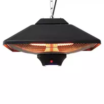 Lauko šildytuvas su nuotolinio valdymo pulteliu ir LED apšvietimu, 2000 W, 43x43x25 cm