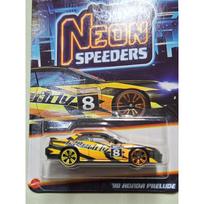 Hot Wheels Silver Line Neon Speeders Modeliukas 1998 Honda Prelude Black/Yellow GReddy No. 8 (yra Sandėlyje)