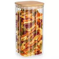 Stiklinis maisto produktų indas Vilde su bambukiniu dangteliu ir sandaria tarpine 1,6 l