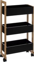 Vonios lentyna 5five Simply Smart Bamboo, juoda sp., 20 cm x 41 cm x 80 cm