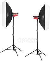 Zestaw studyjny Aurora Zestaw światła błyskowego Orion 400 kit 3 (2 lampy, softboxy, statywy) | 8809386074764 | 8809386074764