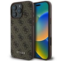 Guess 4G Klasikinis Dėklas telefonui iPhone 16 Pro Max - rudas