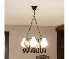 Brilagi - Pakabinamas šviestuvas ant grandinės QUEEN 4xE14/40W/230V ąžuolas