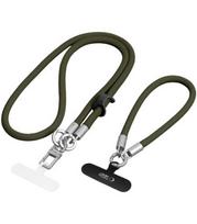 Žalias dirželis telefonui "Tech-Protect C10S Rope Crossbody & Wrist"