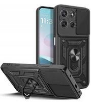 Juodas dėklas Motorola Moto G57 Power / G67 Power telefonui "Tech-Protect Camshield Pro"