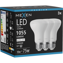 Mexen Nova 3x LED lemputė E27, R63, 10W, Neutrali - 4000K, 1055 lm - L104-E27-1040-01x03