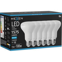 Mexen Nova 6x LED lemputė E27, R80, 15W, Šalta - 6500K, 1575 lm - L105-E27-1565-01x06