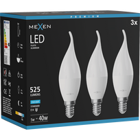 Mexen Nova 3x LED lemputė liepsna E14, C37, 5W, Šalta - 6500K, 525 lm - L106-E14-0565-01x03