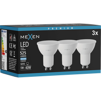 Mexen Nova 3x LED lemputė GU10, 5W, Šalta - 6500K, 525 lm - L107-GU10-0565-01x03