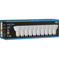 Mexen Nova 10x LED lemputė GU10, 7W, Šilta - 3000K, 735 lm - L107-GU10-0730-01x10