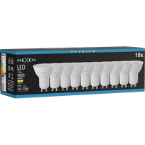 Mexen Nova 10x LED lemputė GU10, 10W, Šilta - 3000K, 1055 lm - L108-GU10-1030-01x10
