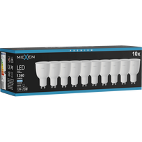 Mexen Nova 10x LED lemputė GU10, 12W, Šalta - 6500K, 1260 lm - L108-GU10-1265-01x10
