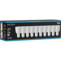 Mexen Nova 10x LED lemputė GU10, 12W, Neutralus - 4000K, 1260 lm - L108-GU10-1240-01x10