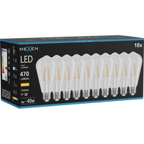 Mexen Vintis 10x Lemputė LED gija E27, ST64, 4W, Šilta - 2700K, 470 lm, skaidri - L152-E27-0427-00x10