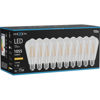 Mexen Vintis 10x LED siūlės lemputė E27, ST64, 8W, Šilta - 2200K, 1055 lm, skaidri - L152-E27-0822-00x10