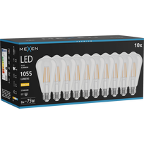 Mexen Vintis 10x LED filamentinė lemputė E27, ST64, 8W, Šilta - 2700K, 1055 lm, skaidri - L152-E27-0827-00x10