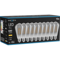 Mexen Vintis 10x Lemputė Filamentinė LED E27, ST64, 8W, Šilta - 2700K, 680 lm, dūminė - L152-E27-0827-70x10