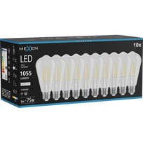 Mexen Vintis 10x LED siūlelio lemputė E27, ST64, 8W, Neutrali - 4000K, 1055 lm, skaidri - L152-E27-0840-00x10