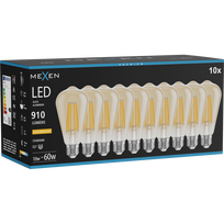 Mexen Vintis 10x LED gijų lemputė E27, ST64, 10W, Šilta - 2200K, 910 lm, gintarinė - L152-E27-1022-50x10