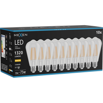 Mexen Vintis 10x LED siūlų lemputė E27, ST64, 10W, Šilta - 2700K, 1320 lm, skaidri - L152-E27-1027-00x10