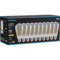 Mexen Vintis 10x LED kaitrinė lemputė E27, ST64, 10W, Šiltas - 2200K, 780 lm, dūminė - L152-E27-1022-70x10