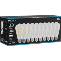 Mexen Vintis 10x kaitinimo siūlelio LED lemputė E27, ST64, 10W, Neutrali - 4000K, 1320 lm, skaidri - L152-E27-1040-00x10