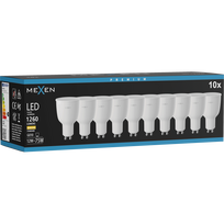 Mexen Nova 10x LED lemputė GU10, 12W, Šilta - 3000K, 1260 lm - L108-GU10-1230-01x10