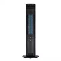 Cooling tower fan, 45W, Ion purifying, 2 ice-box, 4l water tank,  3 wind modes: Normal/Sleep/Eco, 3 speeds,  Air flow 300m3/h, 7h timer, Auto swing blades 60, Remote control, Power off memory, black color, 1000x310x310 mm