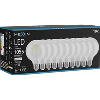 Mexen Vintis 10x LED gijų lemputė E27, G95, 8W, Neutrali - 4000K, 1055 lm, skaidri - L157-E27-0840-00x10