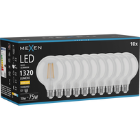 Mexen Vintis 10x LED siūlų lemputė E27, G95, 10W, šilta - 2700K, 1320 lm, skaidri - L157-E27-1027-00x10