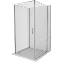 Mexen Exo-3S dušo kabina 3 sienų atveriama 85 x 85 cm, permatoma, chromas - 817-085-085-01-00-3S