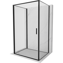 Mexen Exo-3S 3-sienės pakreipiama dušo kabina 95 x 90 cm, permatoma, juoda - 817-095-090-70-00-3S