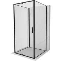 Mexen Exo-3S 90 x 90 cm, trijų sienų dušo kabina, skaidri, juoda - 819-090-090-70-00-3S