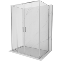 Mexen Exo-3S trijų sienelių dušo kabina 150 x 75 cm, skaidri, chromuota - 8152-150-075-01-00-3S