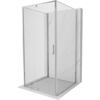 Mexen Exo-3S 3 sienelių atveriama dušo kabina 120 x 120 cm, skaidri, chromuota - 819-120-120-01-00-3S