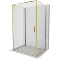 Mexen Exo-3S dušo kabina 3-sienų varstoma 90 x 80 cm, skaidri, auksinė - 8181-090-080-50-00-3S