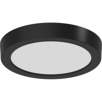 Mexen LDSR LED paviršinė lubinė lempa, skersmuo 22 cm, 18W, šaltai balta - 6500K, 1440 lm, juoda - L212-022-1865-70