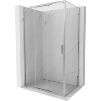 Mexen Exo 80 x 100 cm stumdomas dušo kabinas, permatomas, chromuotas - 8153-080-100-01-00