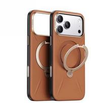 Dėklas TORRAS QPro Leather - etui do iPhone 17 Pro Max kompatybilne su MagSafe (amber ruda)