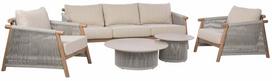 Lauko baldų komplektas Home4you Diana, rusvai gelsva sp., 1-5 vietų