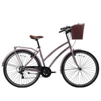 Dviratis miesto Bisan Serenity S, 28 ", 19" rėmas, juoda sp./rožinė sp., su krepšeliu