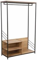 Drabužių kabykla su lentyna Home4you Dimitra 40709, 160 cm, juoda sp./rustic