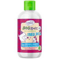 DRESDNER ESSENZ 2-in-1 Dušo žele & šampūnas vaikams „Laimė & Džiaugsmas“ (aviečių kvapo) 250 ml