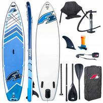 Pripučiama SUP lenta, irklentė F2 Axxis 11'6" Light Blue Combo su irklu 2-in-1 ir sėdyne